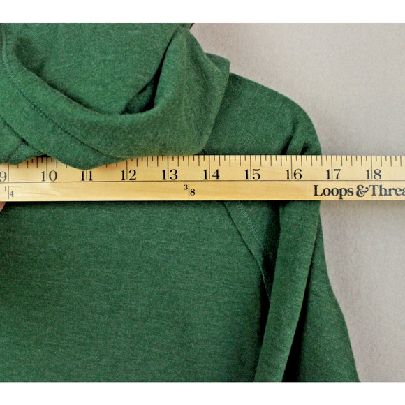 Eddie Bauer Women's Large Pullover Hooded Green Sweatshirt - Soft - Picture 4 of 8